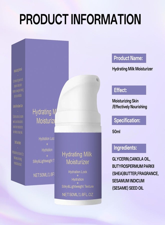 GROEI Hydrating Milk Moisturizing Cream, Moisturizer Face Cream, Deep Moisturizing, Silky Light and Non-Greasy, Vegan Plant Formula, Suitable for All Skin Types, 50ml - Image 5